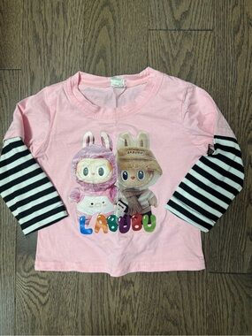 Pink Labubu shirt for kids 2T